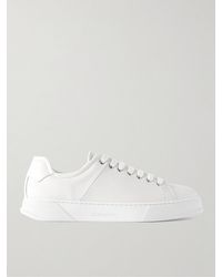 Ferragamo - Cube Logo-embroidered Leather Sneakers - Lyst