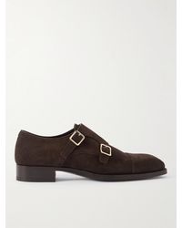 Tom Ford - Elkan Suede Monk-strap Shoes - Lyst