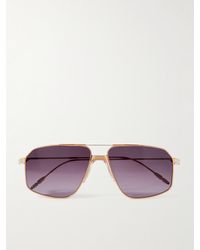 Jacques Marie Mage - Jagger Aviator-style Gold- And Silver-tone Sunglasses - Lyst