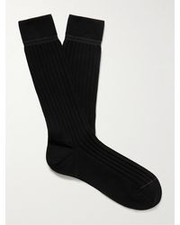 ZEGNA - Socken aus einer gerippten Biobaumwollmischung - Lyst