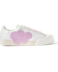 Marni - No Vacancy Inn Dada Rubber-trimmed Printed Leather Sneakers - Lyst