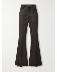 Rick Owens - Bolan Flared Frayed Jeans - Lyst