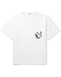 Bode - Beaded Leaf Embellished Printed Cotton-jersey T-shirt - Lyst
