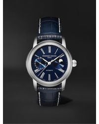 Frederique Constant - Classic Automatic Moon-phase 42mm Stainless Steel And Croc-effect Leather Watch - Lyst