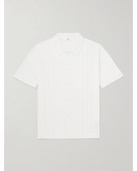 MR P. - Slim-Fit Pointelle-Knit Organic Cotton Shirt - Lyst