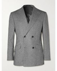 Kingsman - Double-breasted Checked Wool Suit Jacket - Lyst
