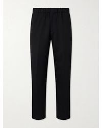 Lardini - Mid-rise Straight-leg Wool-twill Suit Trousers - Lyst