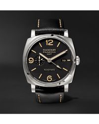 Panerai - Radiomir 1940 3 Days Gmt Automatic Acciaio 45mm Stainless Steel And Leather Watch - Lyst