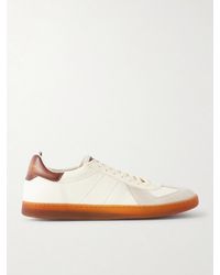 Officine Creative - Militia 001 Suede-Trimmed Full-Grain Deerskin Sneakers - Lyst