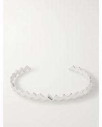 Mikia - Snake Sterling Silver Diamond Cuff - Lyst