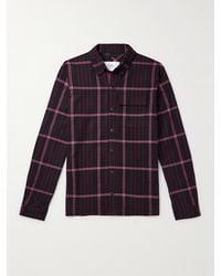 Aztech Mountain - Loge Peak Checked Brushed Cotton-blend Flannel Shirt - Lyst