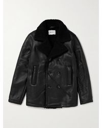 NN07 - Don 9009 Double-breasted Shearling Jacket - Lyst