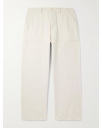 Orslow - Gerade geschnittene Hose aus Baumwolle mit Fischgratmuster - Lyst