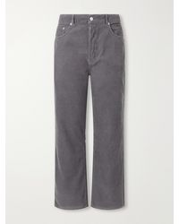 Officine Generale - Straight-Leg Cotton-Corduroy Trousers - Lyst