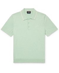 A.P.C. - Fynn Logo-embroidered Cotton Polo Shirt - Lyst
