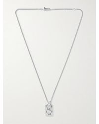 Gucci - Logo-engraved Silver Pendant Necklace - Lyst
