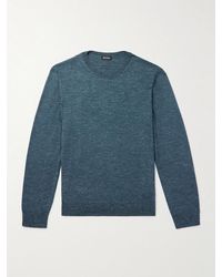 ZEGNA - Mulberry Silk, Cashmere And Linen-Blend Sweater - Lyst