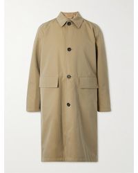 Drake's - Reversible Cotton-twill And Houndstooth Wool Coat - Lyst