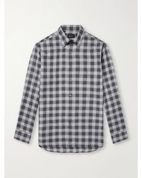 Brioni - Checked Cotton-Flannel Shirt - Lyst