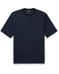 ZEGNA - Cotton And Silk-Blend Jersey T-Shirt - Lyst