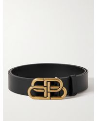 Balenciaga 3.5cm Logo-embellished Leather Belt - Black