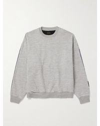 Kapital - Sweatshirt aus Baumwoll-Jersey und Patchwork aus einer Baumwoll-Leinenmischung - Lyst