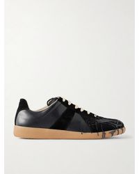 Maison Margiela - Replica Paint-Splattered Leather Sneakers - Lyst