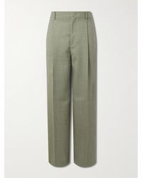 Jil Sander - Wide-Leg Pleated Mohair And Wool-Blend Trousers - Lyst