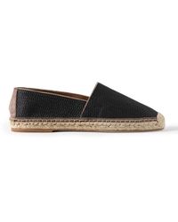 Brunello Cucinelli - Suede-Trimmed Raffia Espadrilles - Lyst