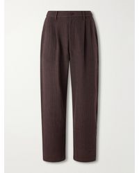 Kardo - Antonio Straight-Leg Pinstriped Cotton Suit Trousers - Lyst