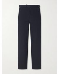 Bode - Straight-leg Cotton-blend Seersucker Trousers - Lyst