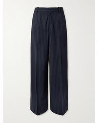 Acne Studios - Pasant Wide-Leg Pinstriped Twill Suit Trousers - Lyst