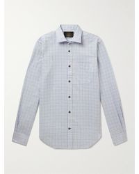 James Purdey & Sons - Checked Cotton And Cashmere-blend Shirt - Lyst
