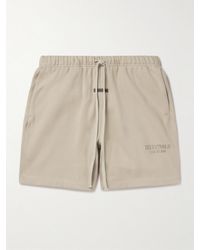 Fear Of God - Weit geschnittene Shorts aus Jersey aus einer Baumwollmischung mit Kordelzugbund und Logoapplikation - Lyst