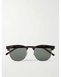 Saint Laurent - D-frame Tortoiseshell Recycled-acetate And Silver-tone Sunglasses - Lyst