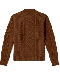 Kapital - Intarsia Cable-knit Wool-blend Sweater - Lyst