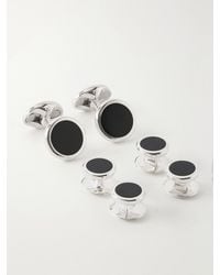 Deakin & Francis - Enamel And Sterling Silver Cufflinks And Dress Studs Set - Lyst