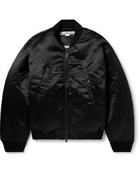 Acne Studios - Oliev Logo-Embroidered Padded Satin Bomber Jacket - Lyst
