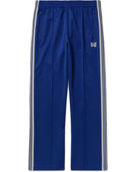 Needles - Bootcut Webbing-trimmed Logo-embroidered Tech-jersey Track Pants - Lyst