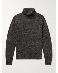 RRL - Wool, Cotton And Linen-Blend Rollneck Sweater - Lyst
