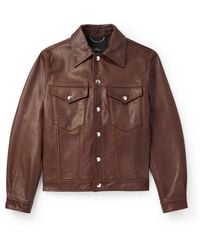 Second Layer - Leather Trucker Jacket - Lyst