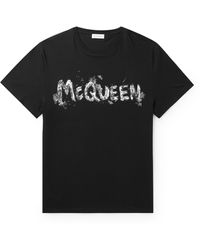 Alexander McQueen - Logo-print Crewneck Cotton-jersey T-shirt Xx - Lyst