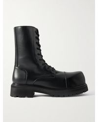 Vetements - Stomp Leather Combat Boots - Lyst