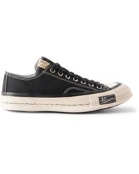 Visvim - Skagway Lo Leather-Trimmed Canvas Sneakers - Lyst