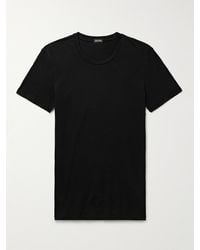 Zegna - T-shirt in jersey di cotone stretch - Lyst