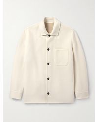 Eleventy - Slim-Fit Wool, Cashmere And Silk-Blend Overshirt - Lyst