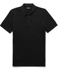Tom Ford - Slim-fit Garment-dyed Cotton-piqué Polo Shirt - Lyst