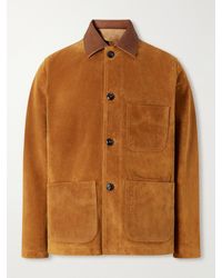 Fortela - Montana Leather-Trimmed Suede Jacket - Lyst
