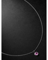 42 Suns - Medium Blackened 14-Karat Laboratory-Grown Sapphire Pendant Necklace - Lyst