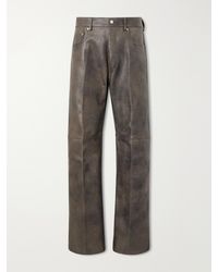 Rick Owens - Geth Wide-Leg Leather Trousers - Lyst
